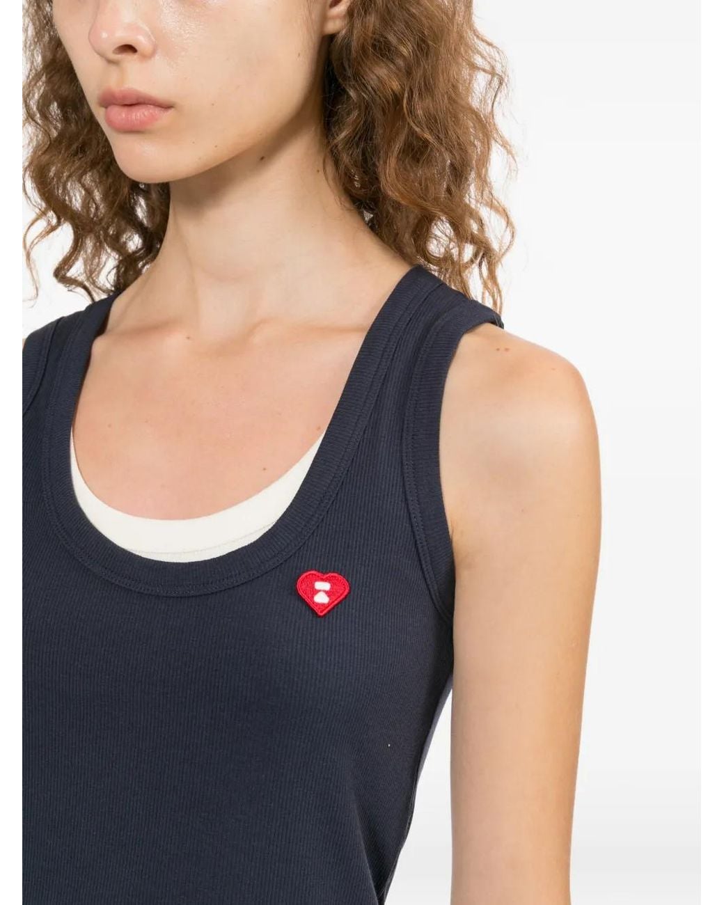AAPE BY A BATHING AP Blue Logo-Print Vest Top