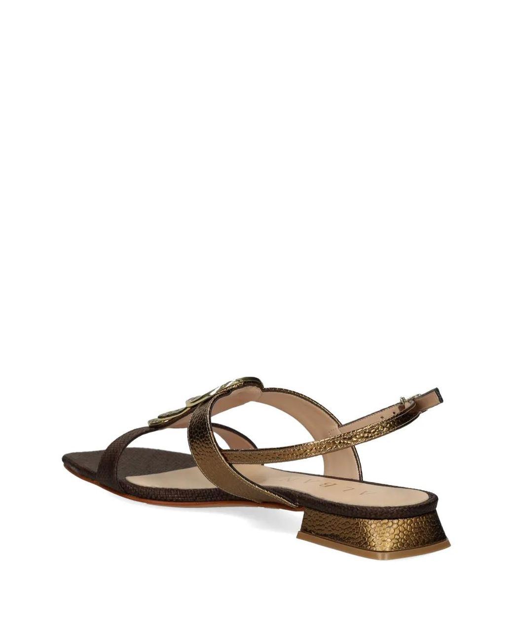 Albano Brown Engraved-Appliqué Sandals