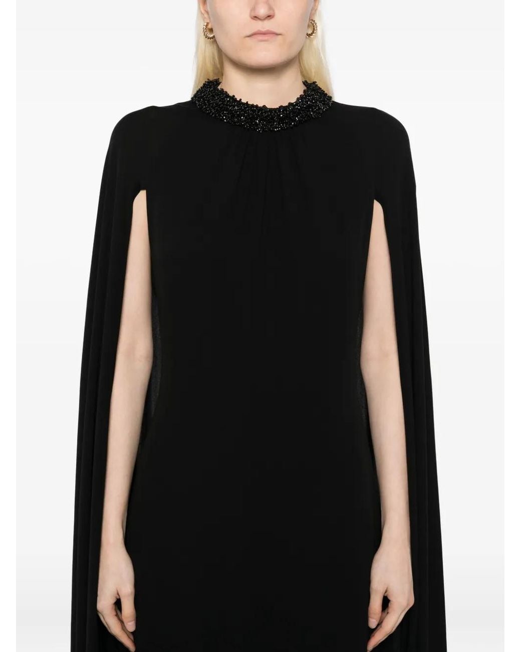 Tom Ford Black Cape Design Dress