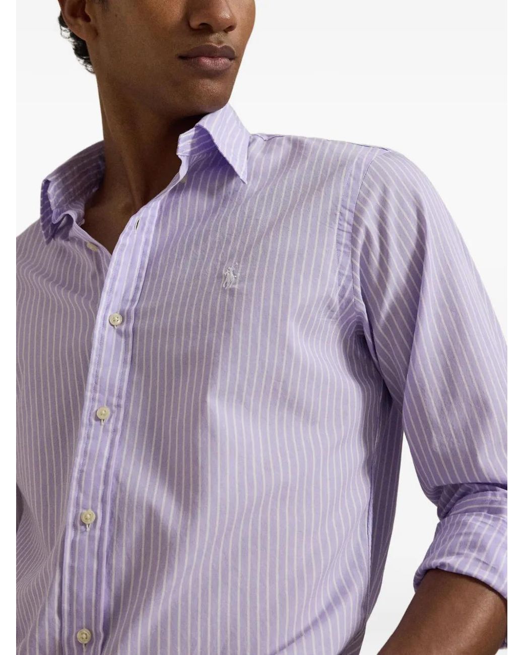 Polo Ralph Lauren Purple Striped Shirt for men