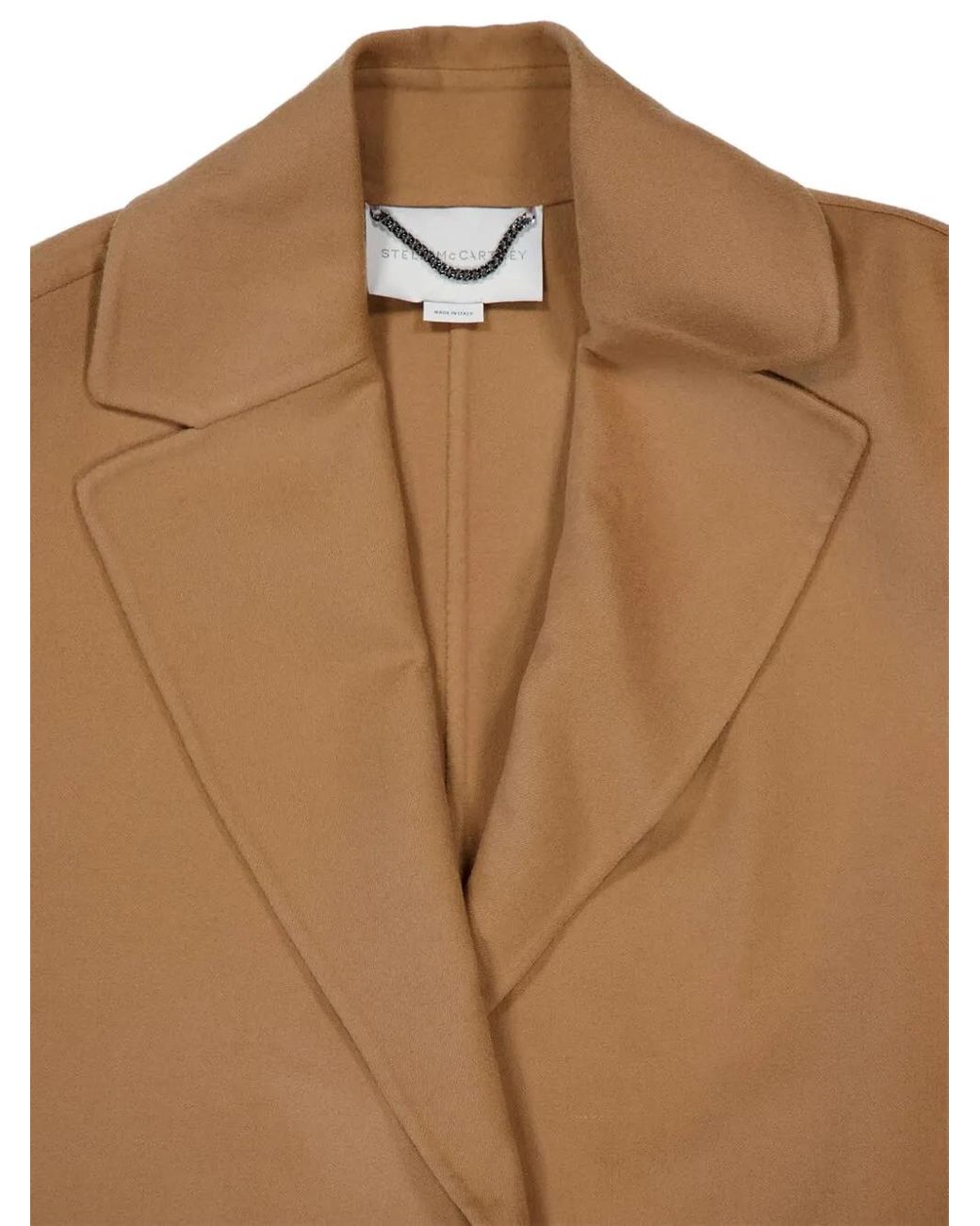 Stella McCartney Natural Wool Double-Breasted Coat