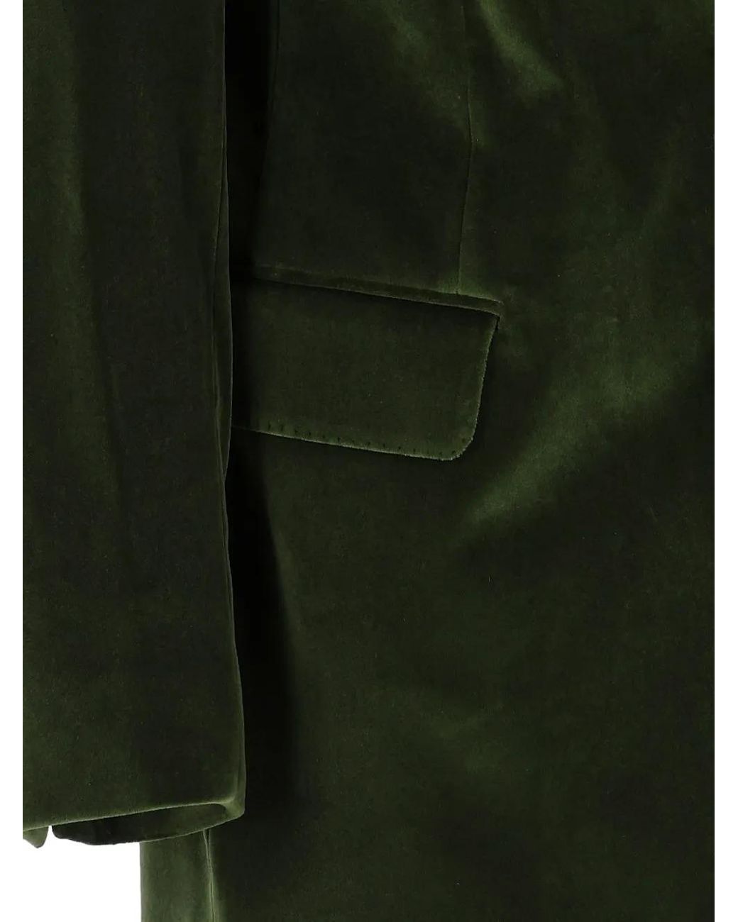 Latorre Green Velvet Single-Breasted Blazer