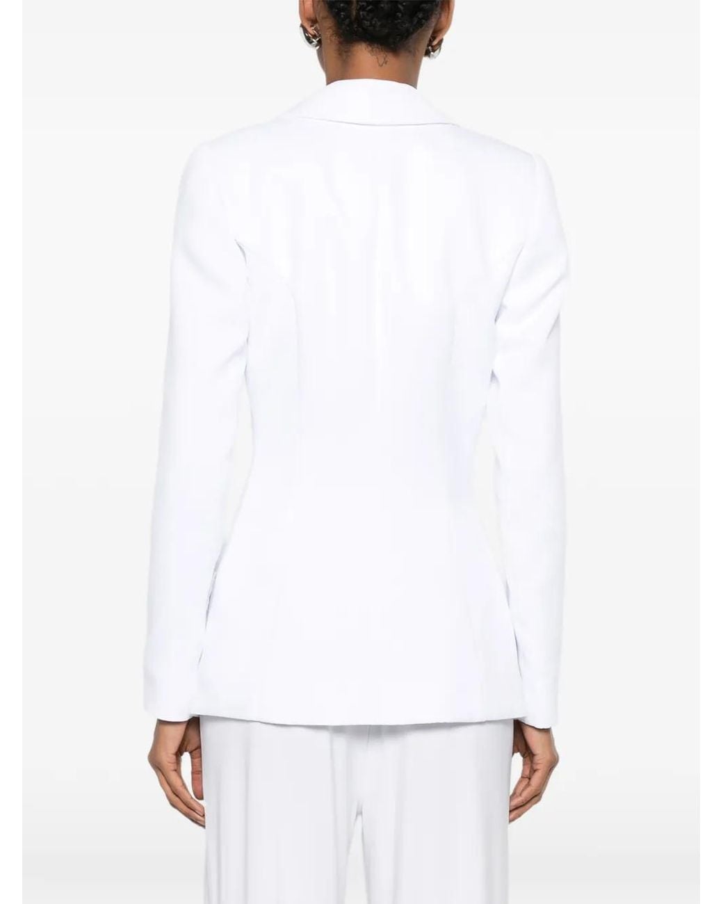 MITILIANE COUTURE White Peak-Lapel Blazer