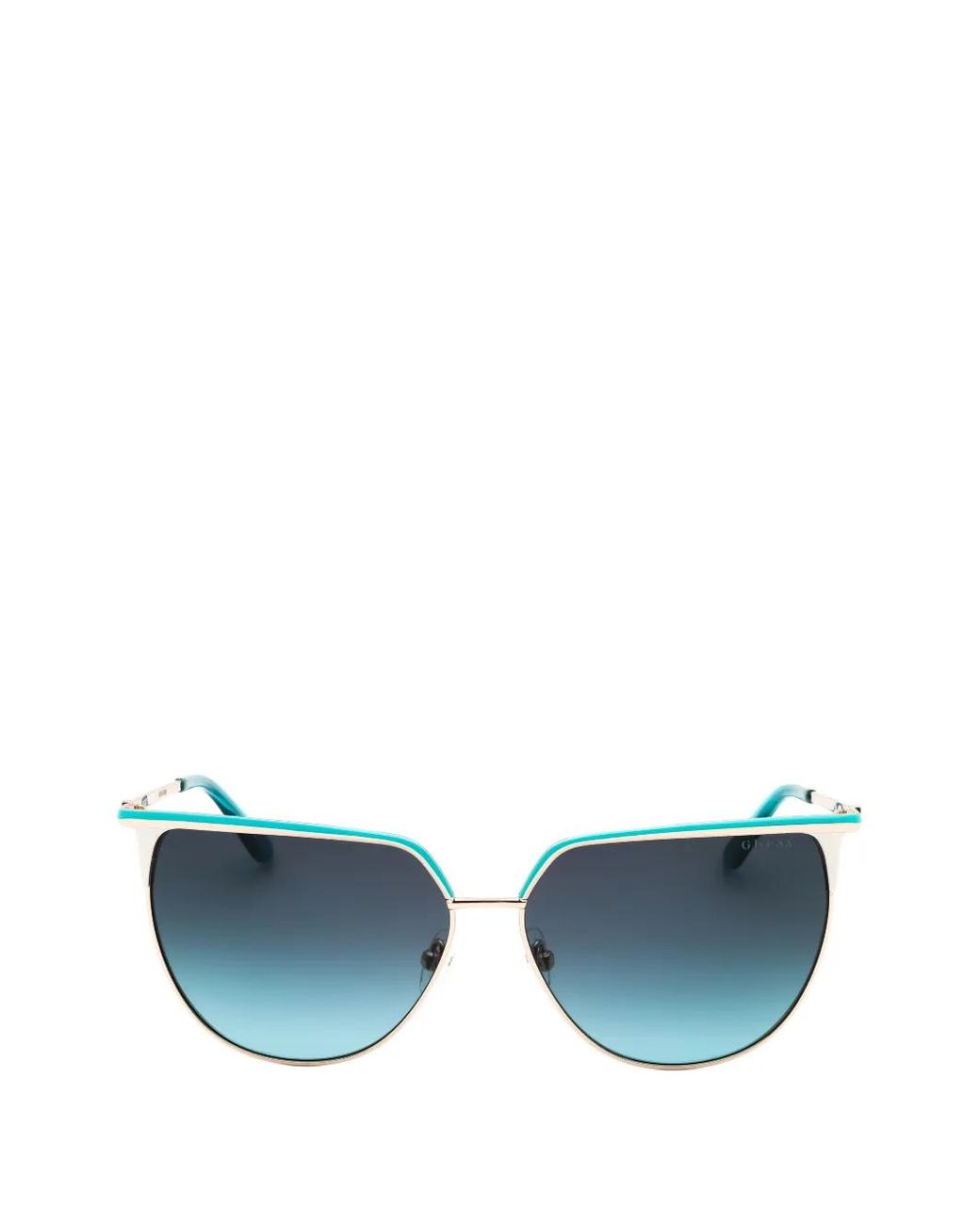 Guess Blue Geometric-Frame Sunglasses