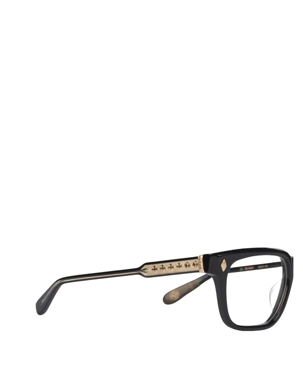 Chrome Hearts Black Ambidixtrous Square-Frame Glasses for men