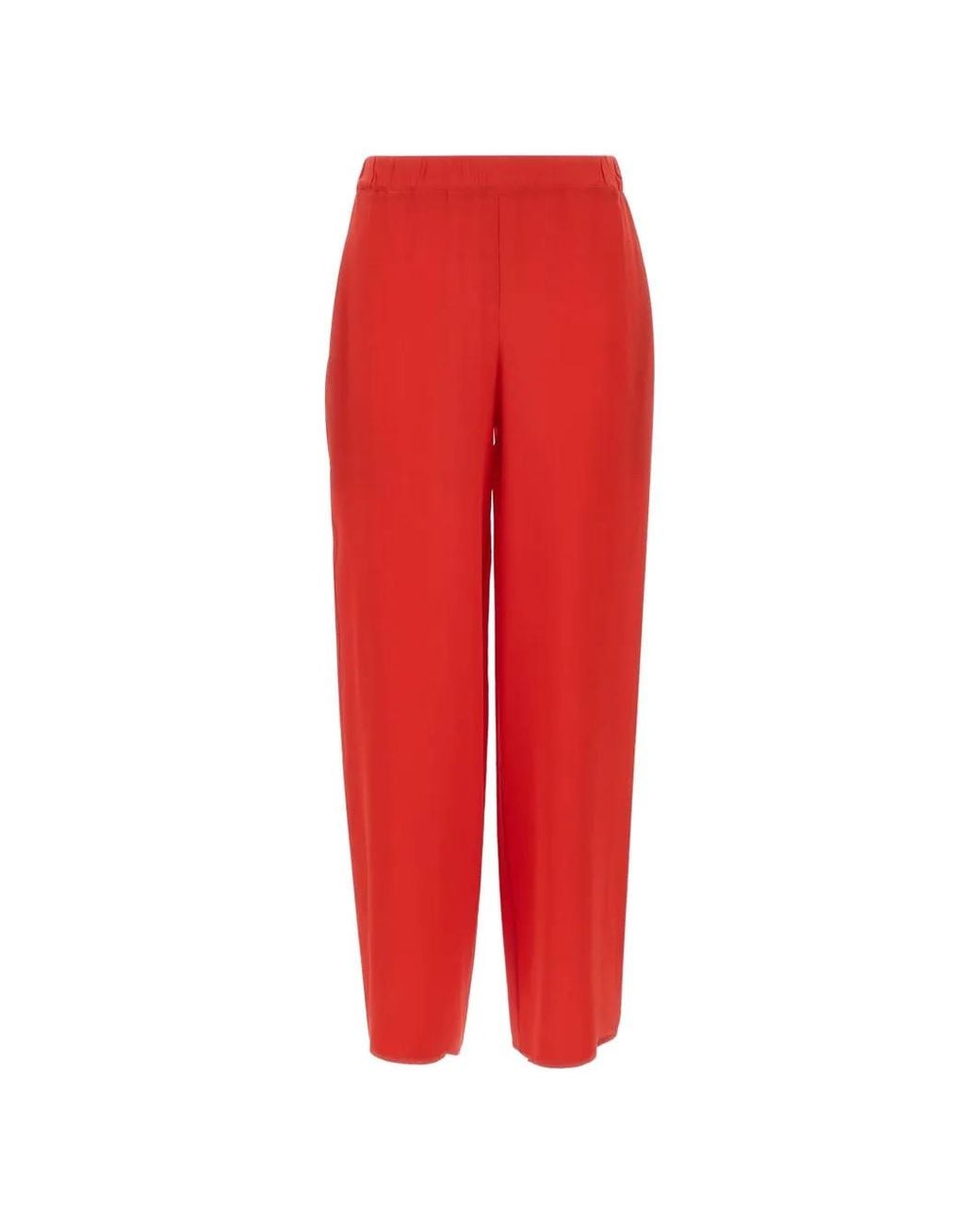 Kangra Red Silk Palazzo Pants