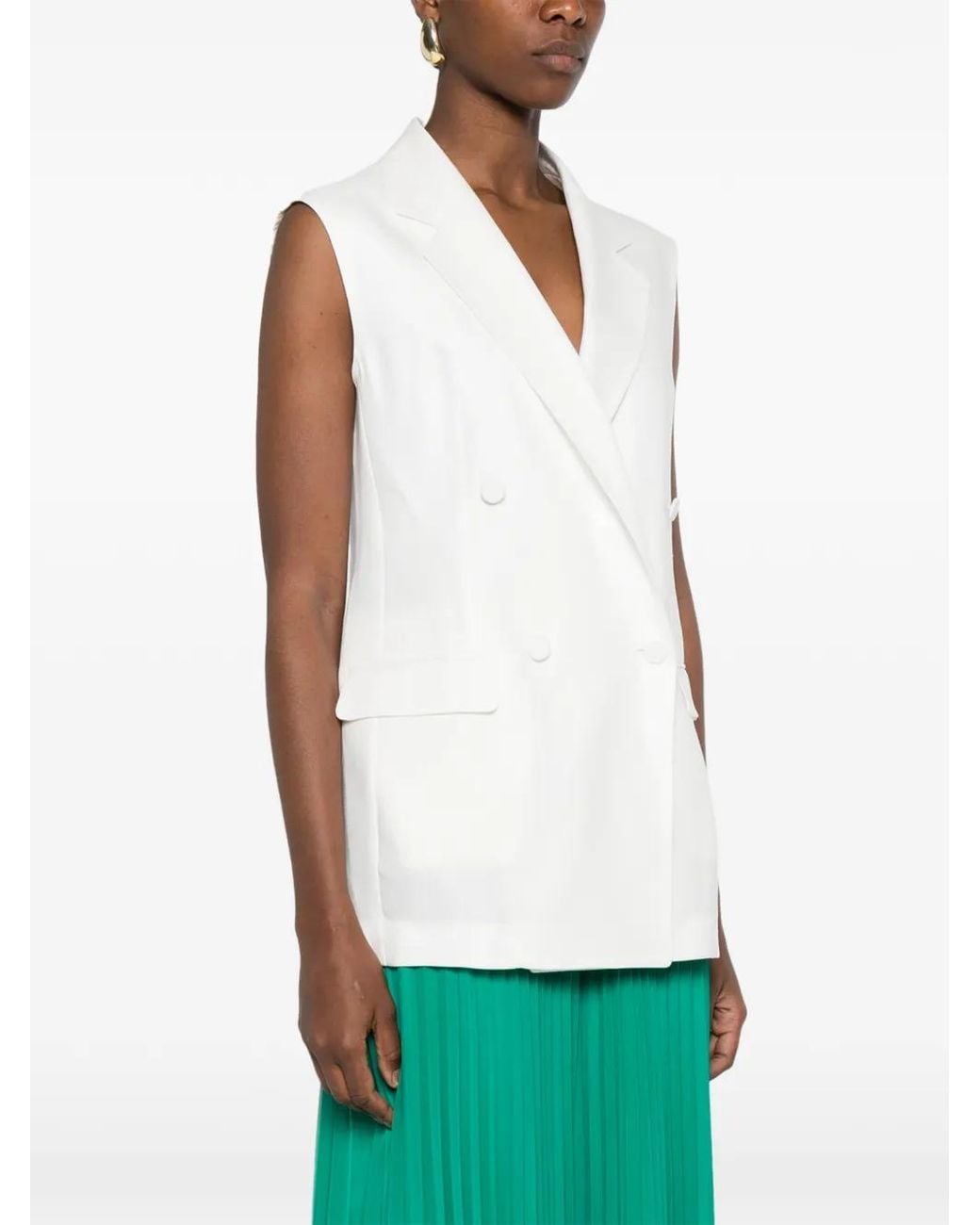 Tagliatore White Bernice Double-Breasted Blazer