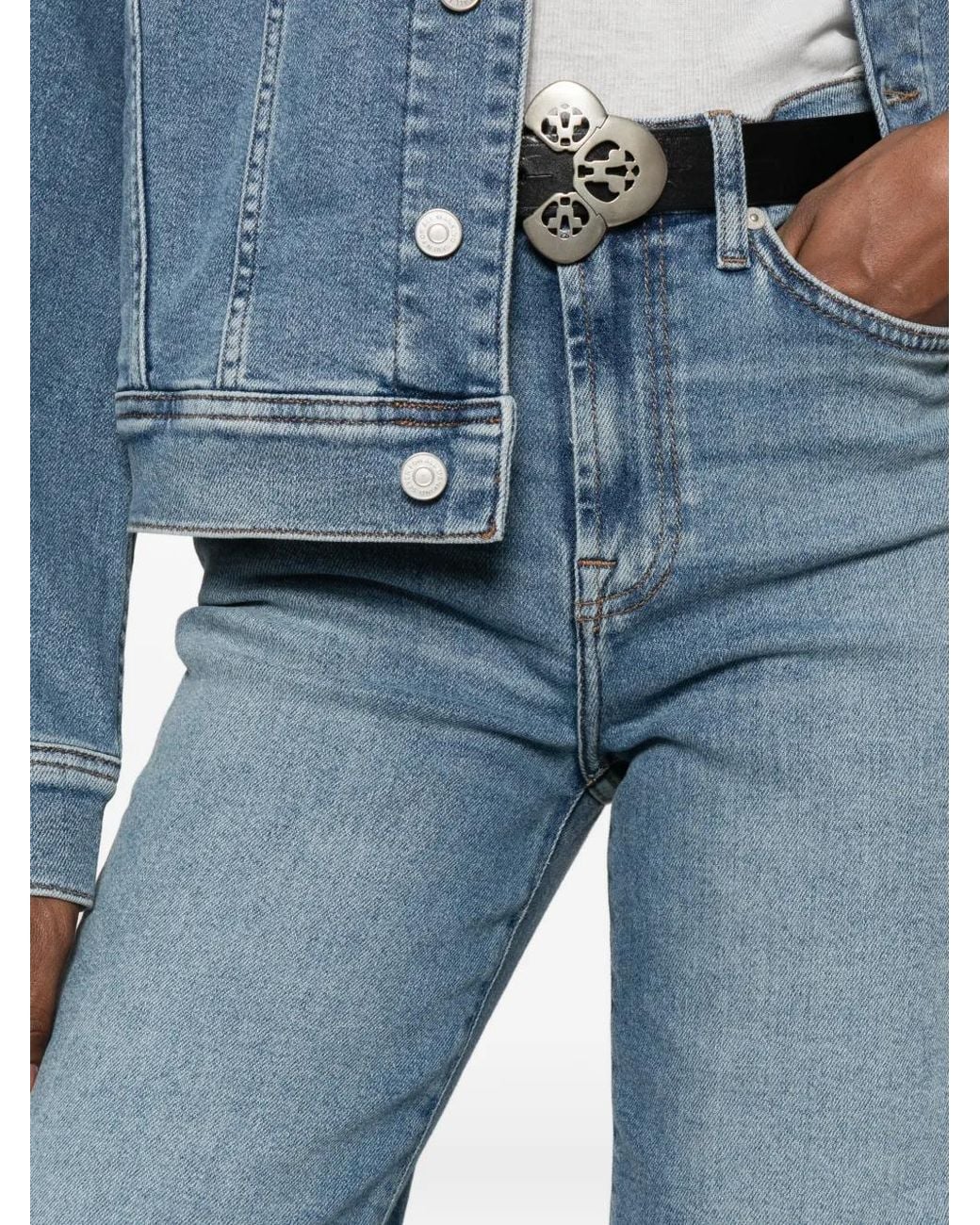 7 For All Mankind Blue Modern Dojo Five-Pocket Jeans