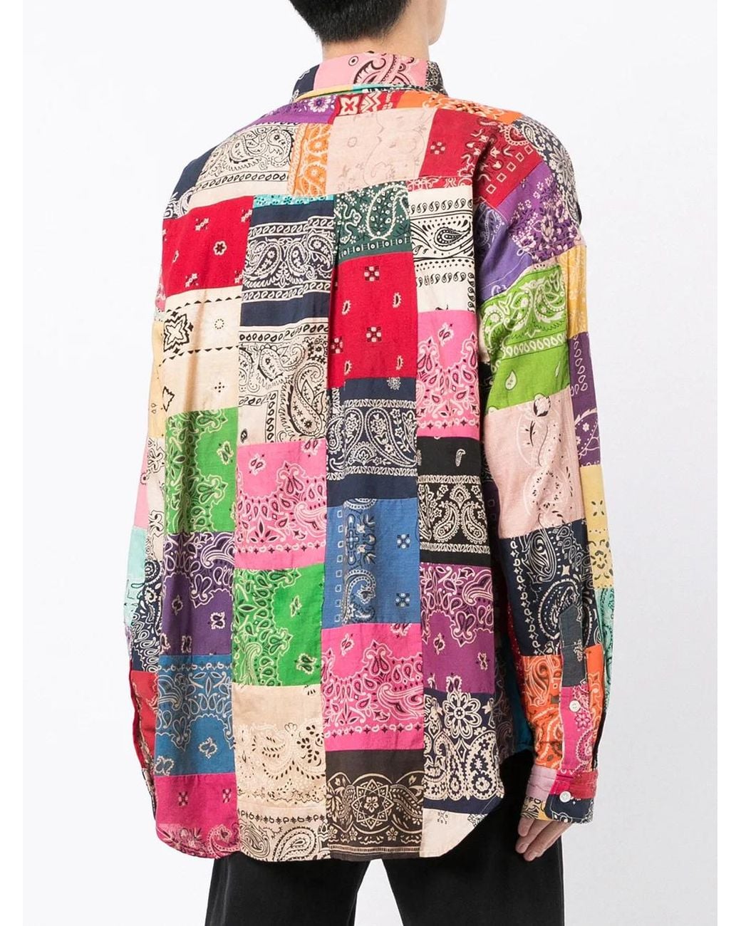 READYMADE Multicolor Patchwork Cotton Shirt for men