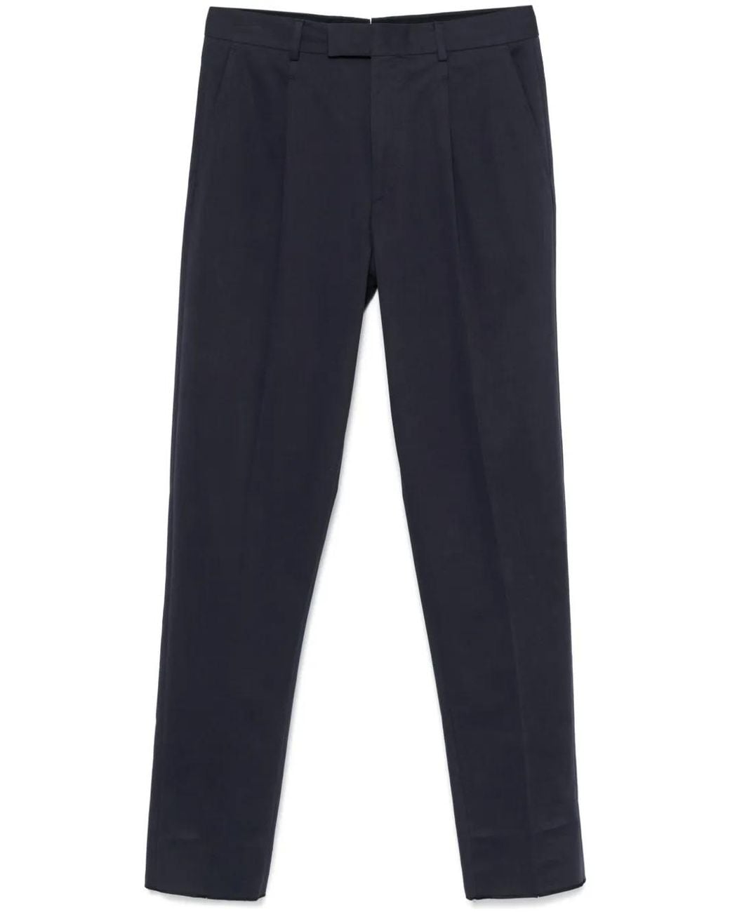 Zegna Blue Slim Chino Trousers for men