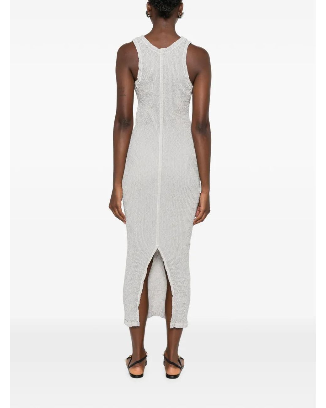 Issey Miyake White Robe Wavelet Ensemble Clair