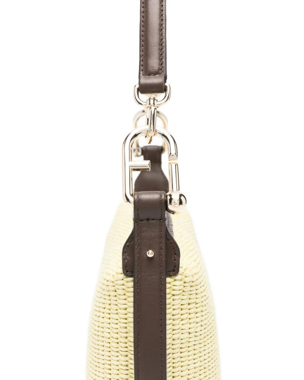 Furla Natural Woven Strap Shoulder Bag