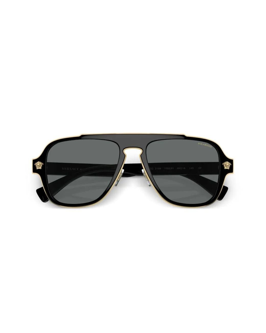 Versace Black Medusa Pilot Sunglasses