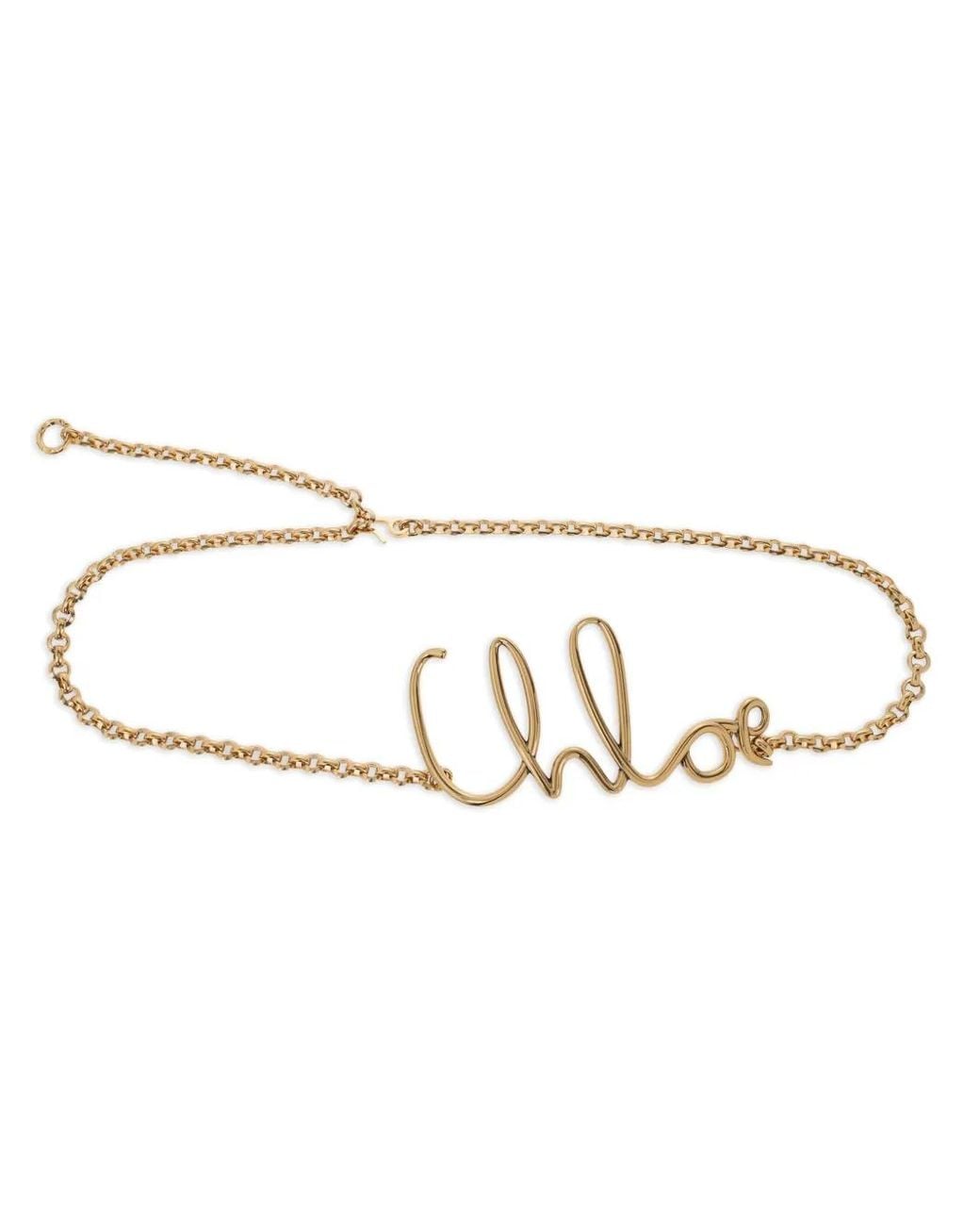 Chloé Metallic Chloè Iconic Belt With Logo