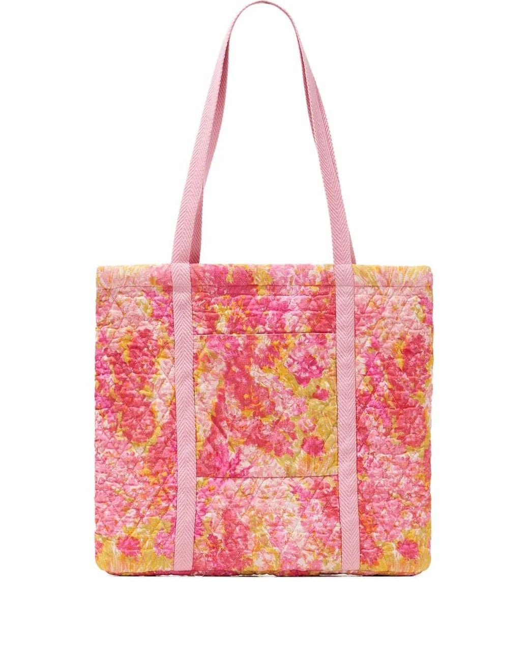 LoveShackFancy Pink Henderson Quilted Shoulder Bag