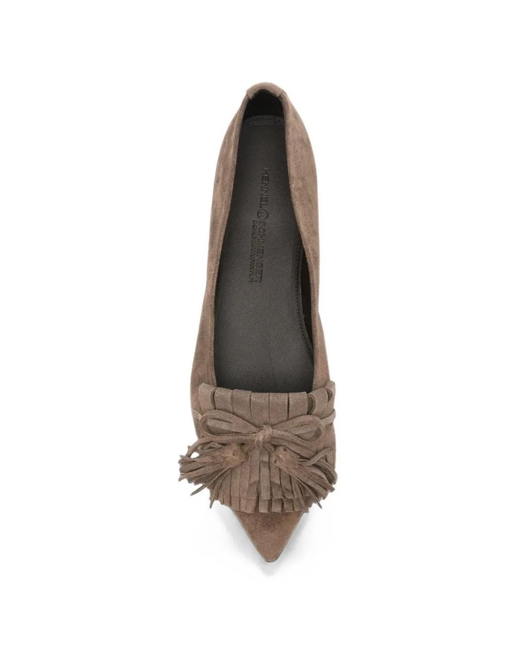 Kennel & Schmenger White Greta Fringed Ballet Flats