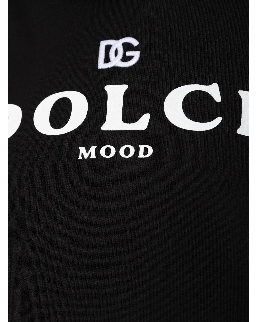 Dolce & Gabbana Black Logo-Embroidered Cotton Hoodie