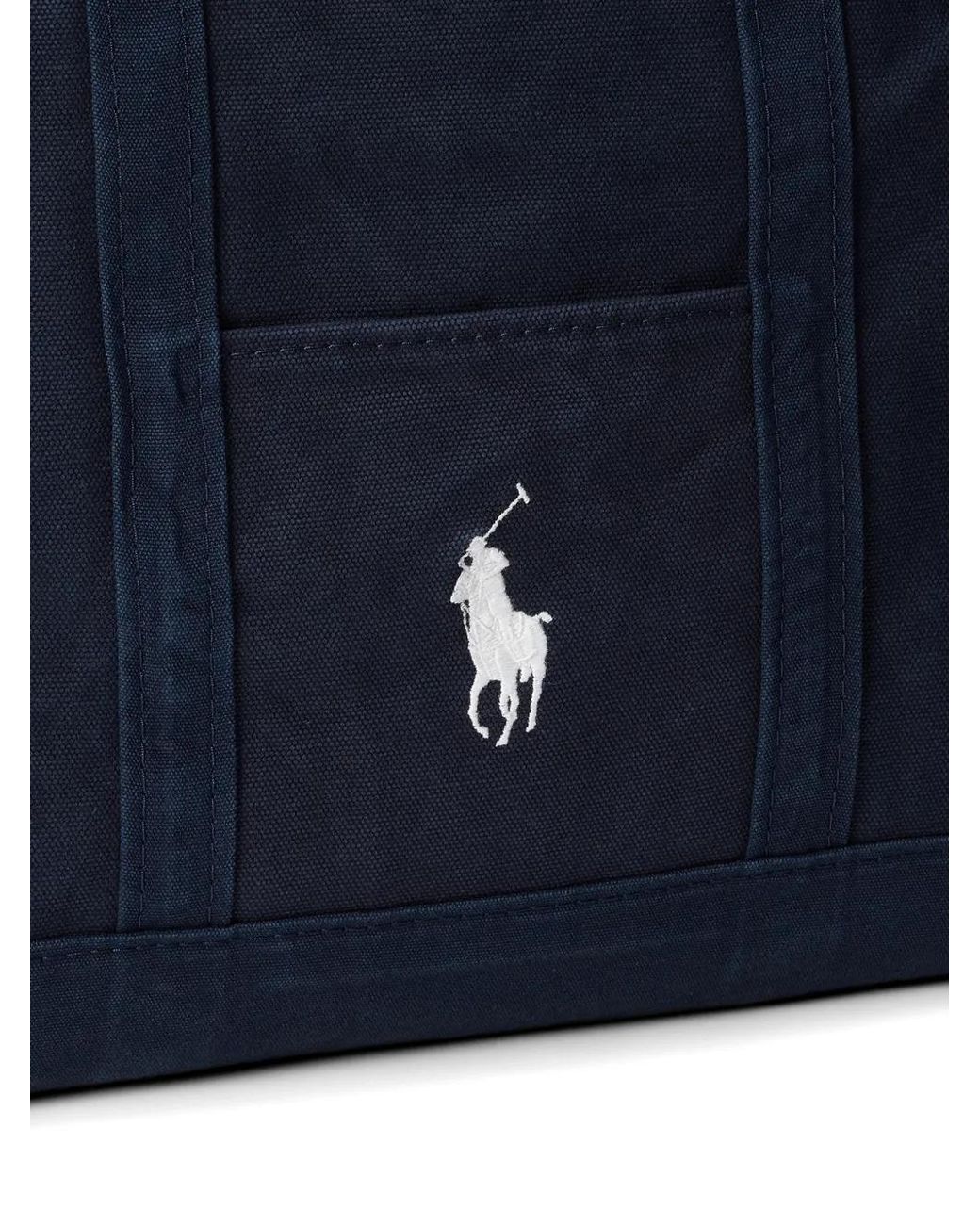 Polo Ralph Lauren Blue Sac Porté Épaule Polo Pony En Toile for men