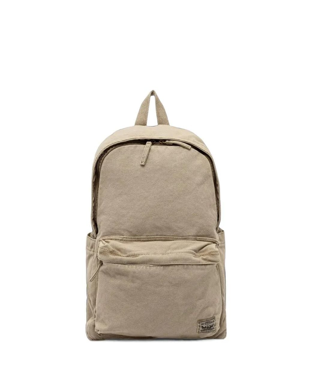 Levi's Natural Remi Logo-Patch Canvas Backpack