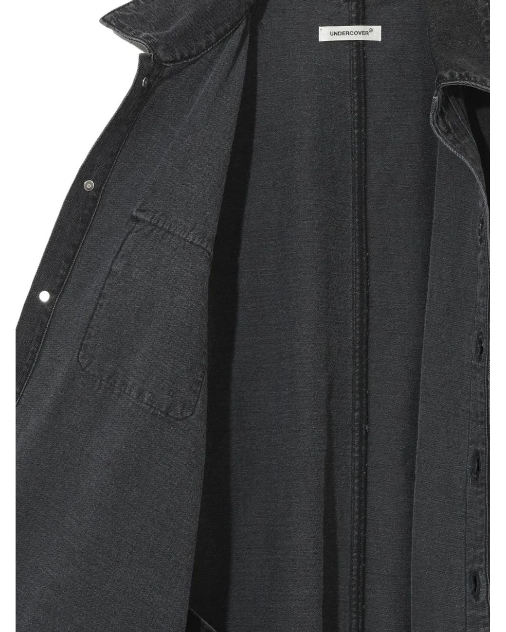 Undercover Black Uc1E4411 Frayed Pocket Shirt for men
