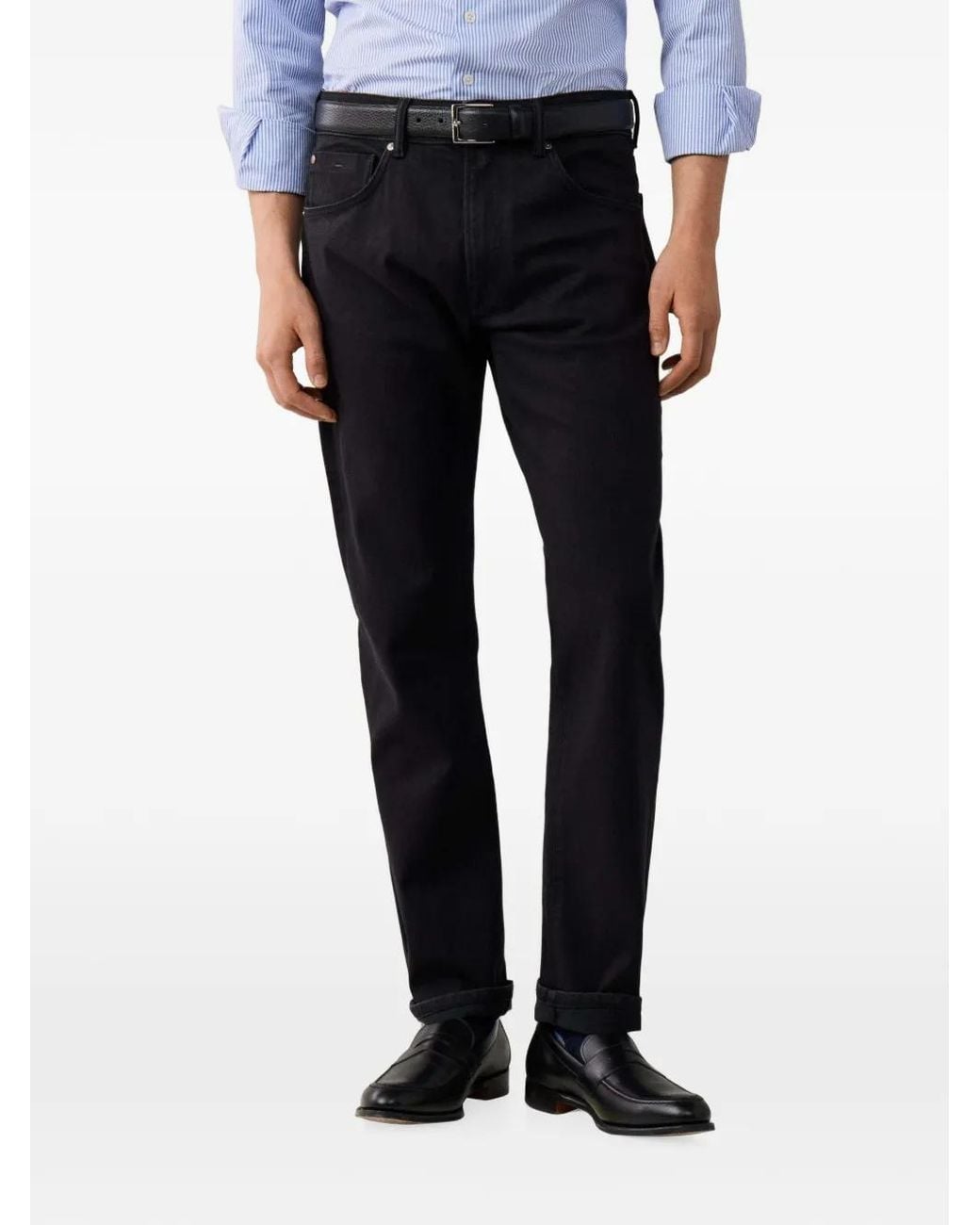 Hackett Black Straight-Leg Jeans for men