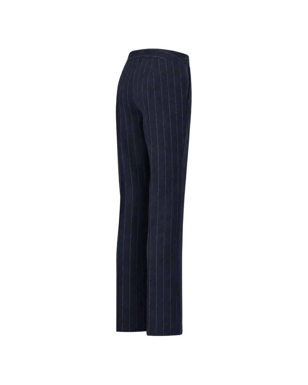 Marella Blue Pinstripe-Pattern Trousers