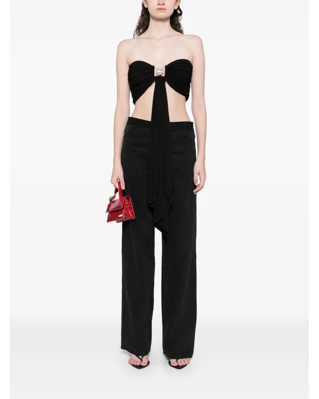 Christopher Esber Black Bezel Quartz Draped Top