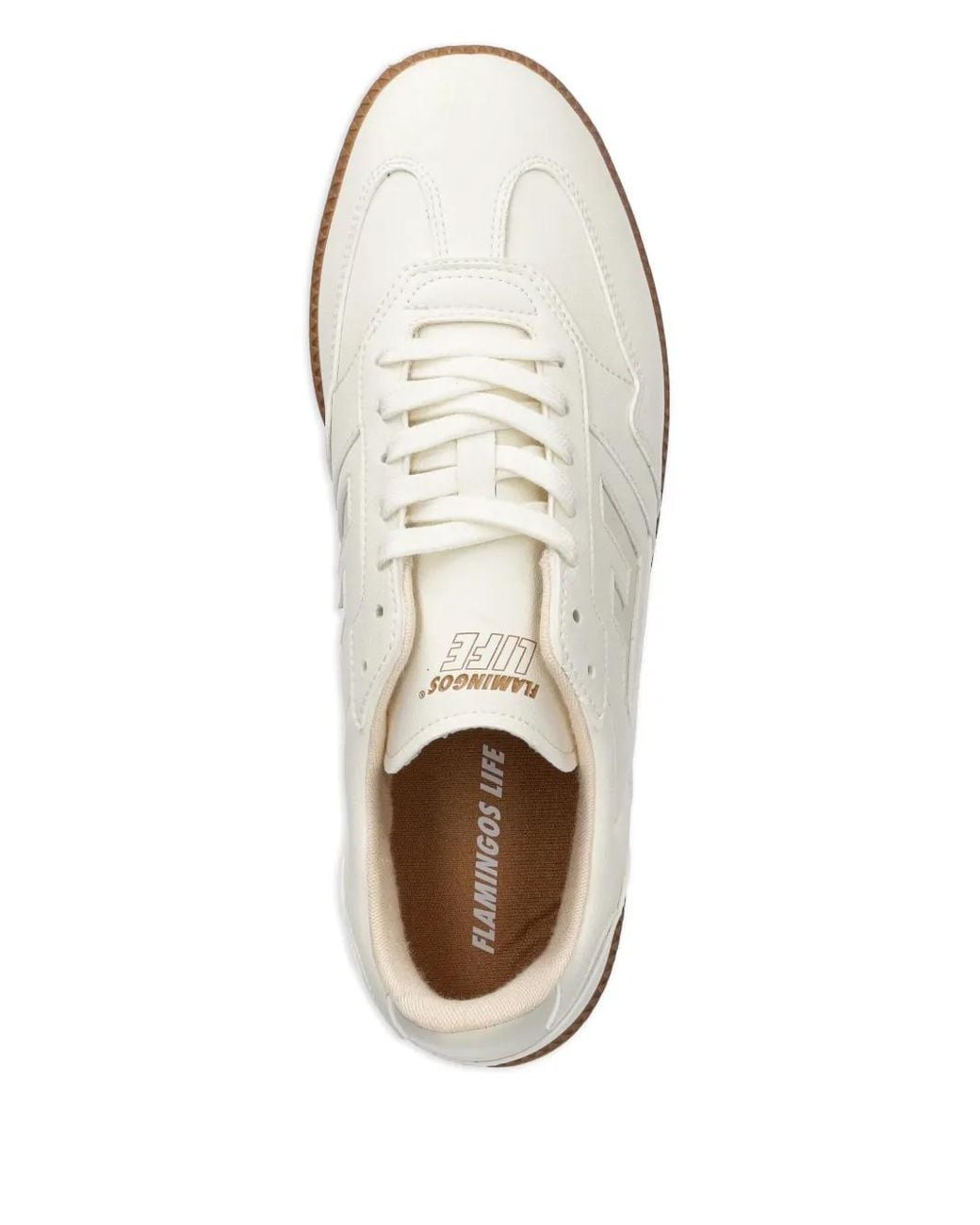 Flamingos White Burela Slim Logo-Appliqué Sneakers
