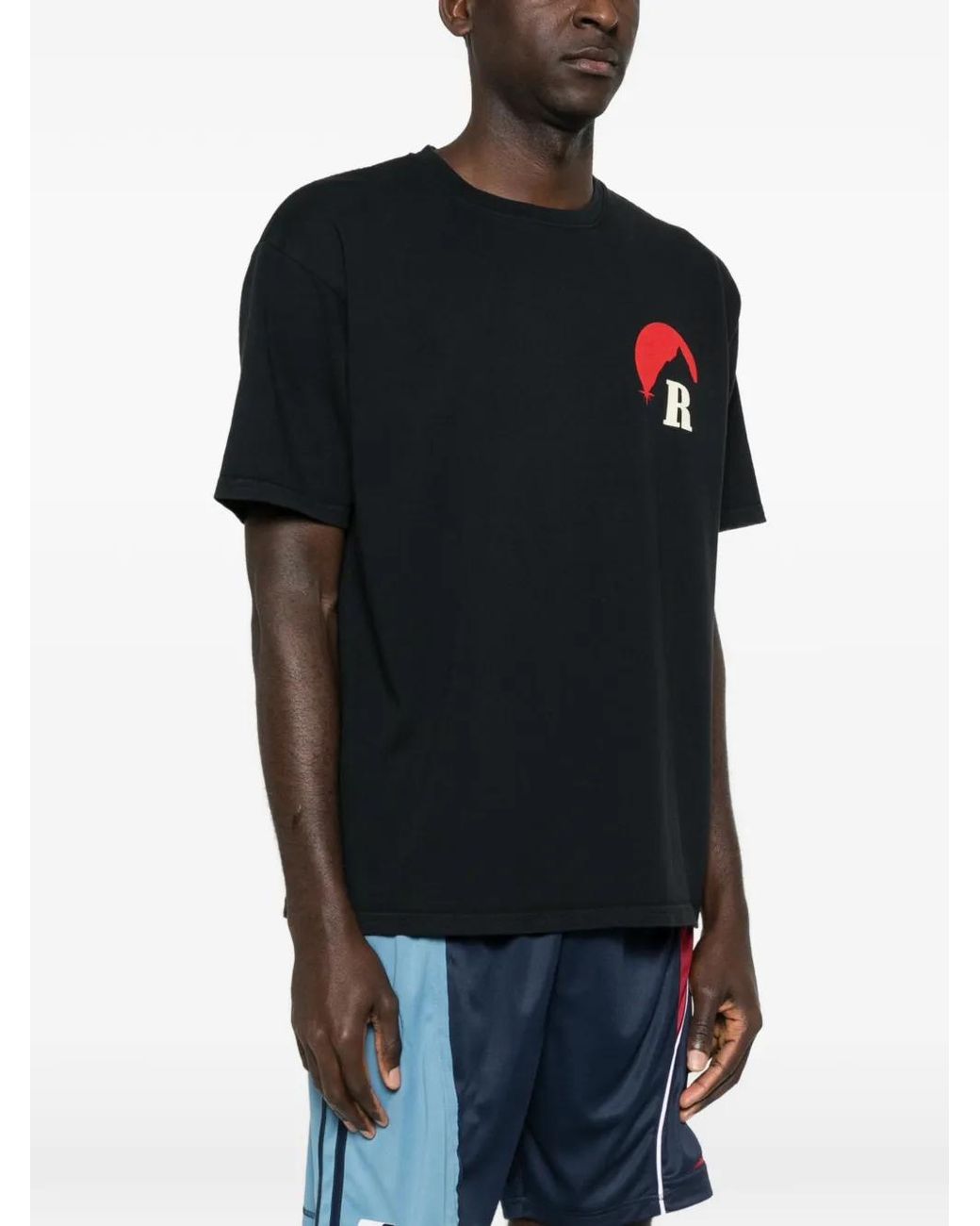 Rhude Black Moonlight Regatta Mini Tee For for men