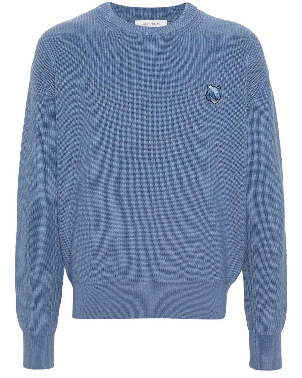 Maison Kitsuné Blue Bold Fox Head Jumper for men