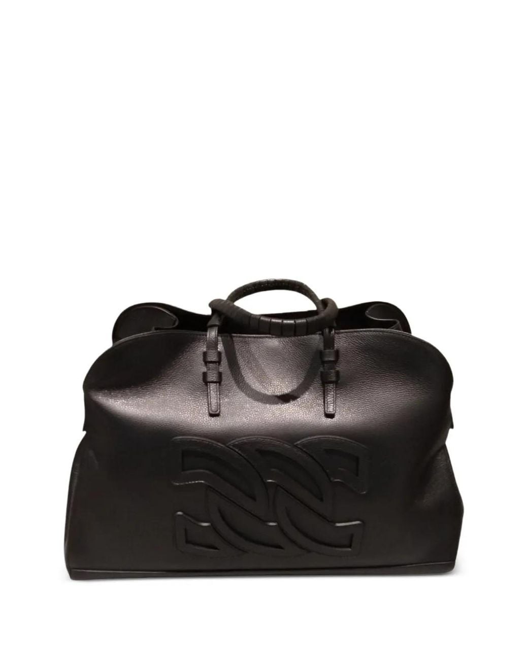 Casadei Black Park Avenue Tote Bag