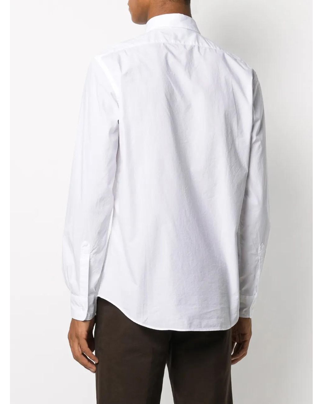 Aspesi White Lightweight Cotton Poplin Shirt for men