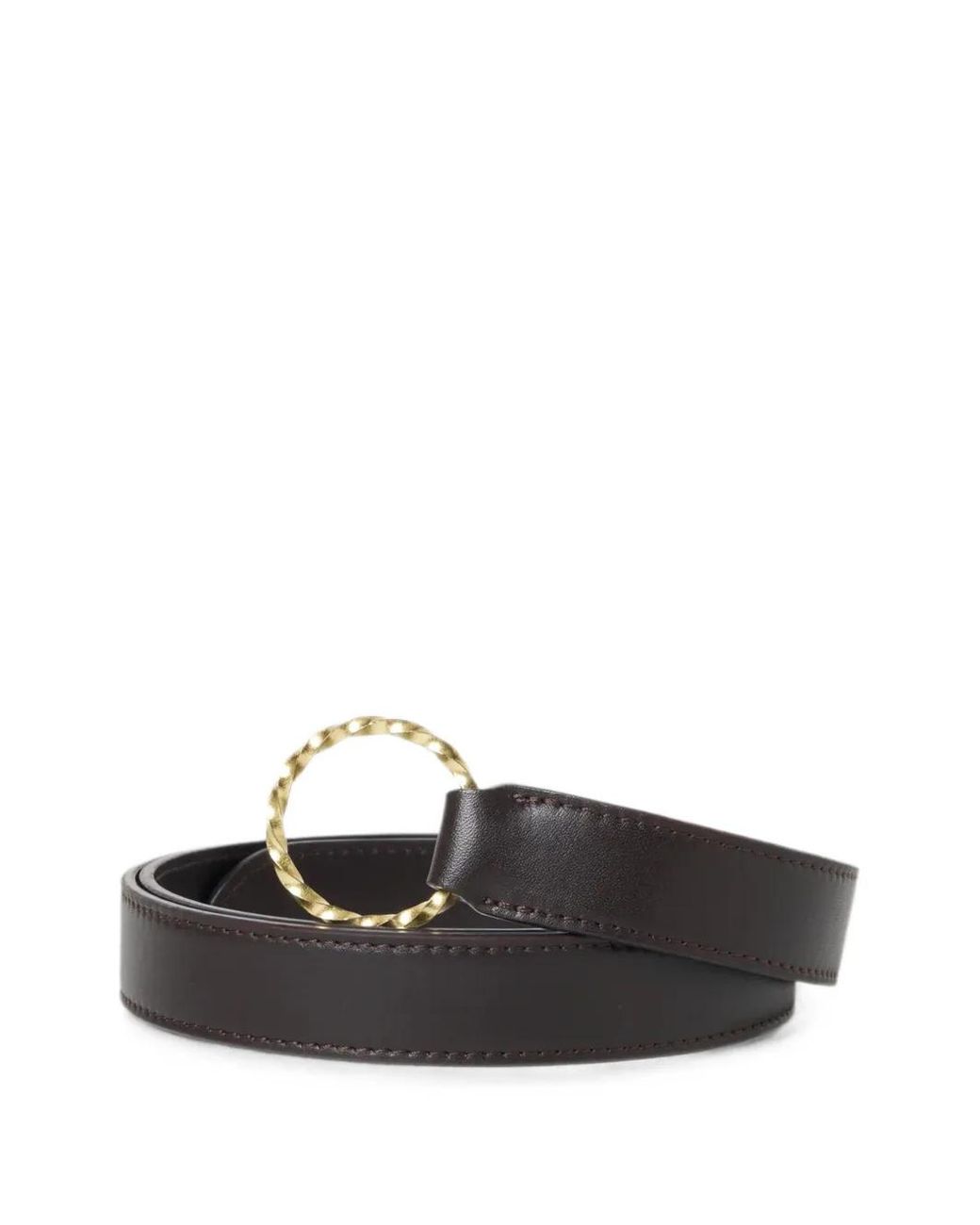 TAIGA TAKAHASHI White Ceinture Infinite Circle En Cuir