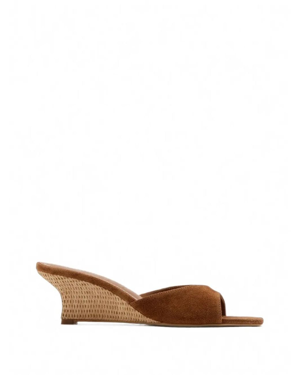 Staud Brown Woven Wedge Mules