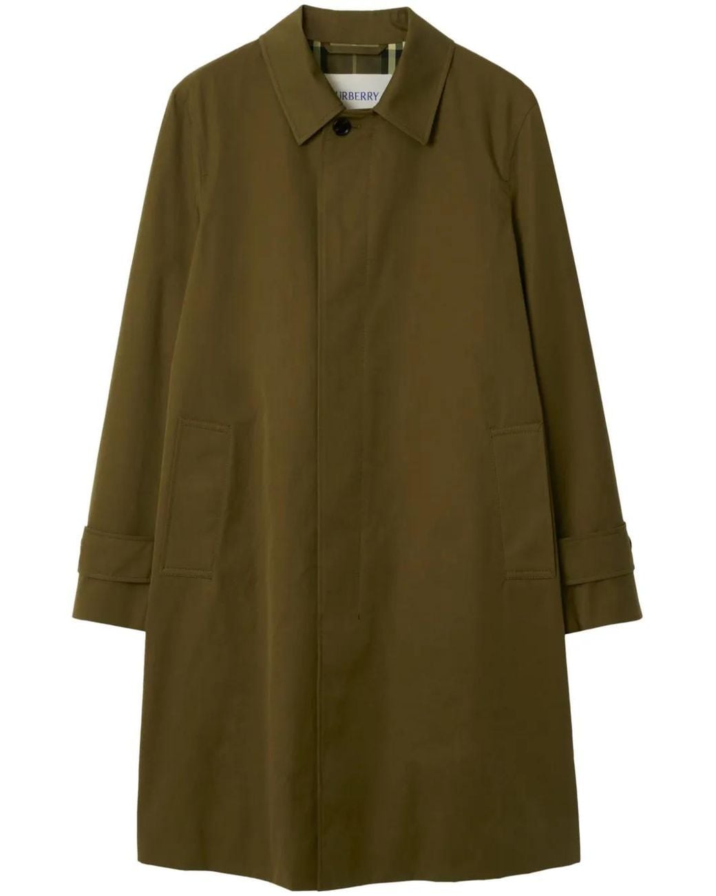 Burberry Green Gabardine Car Coat for men