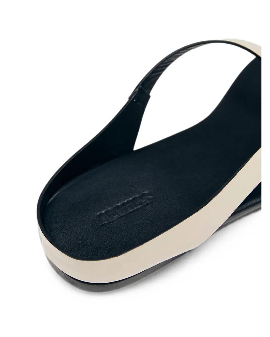 Alohas White Dawn Asymmetric-Sole Leather Sandals