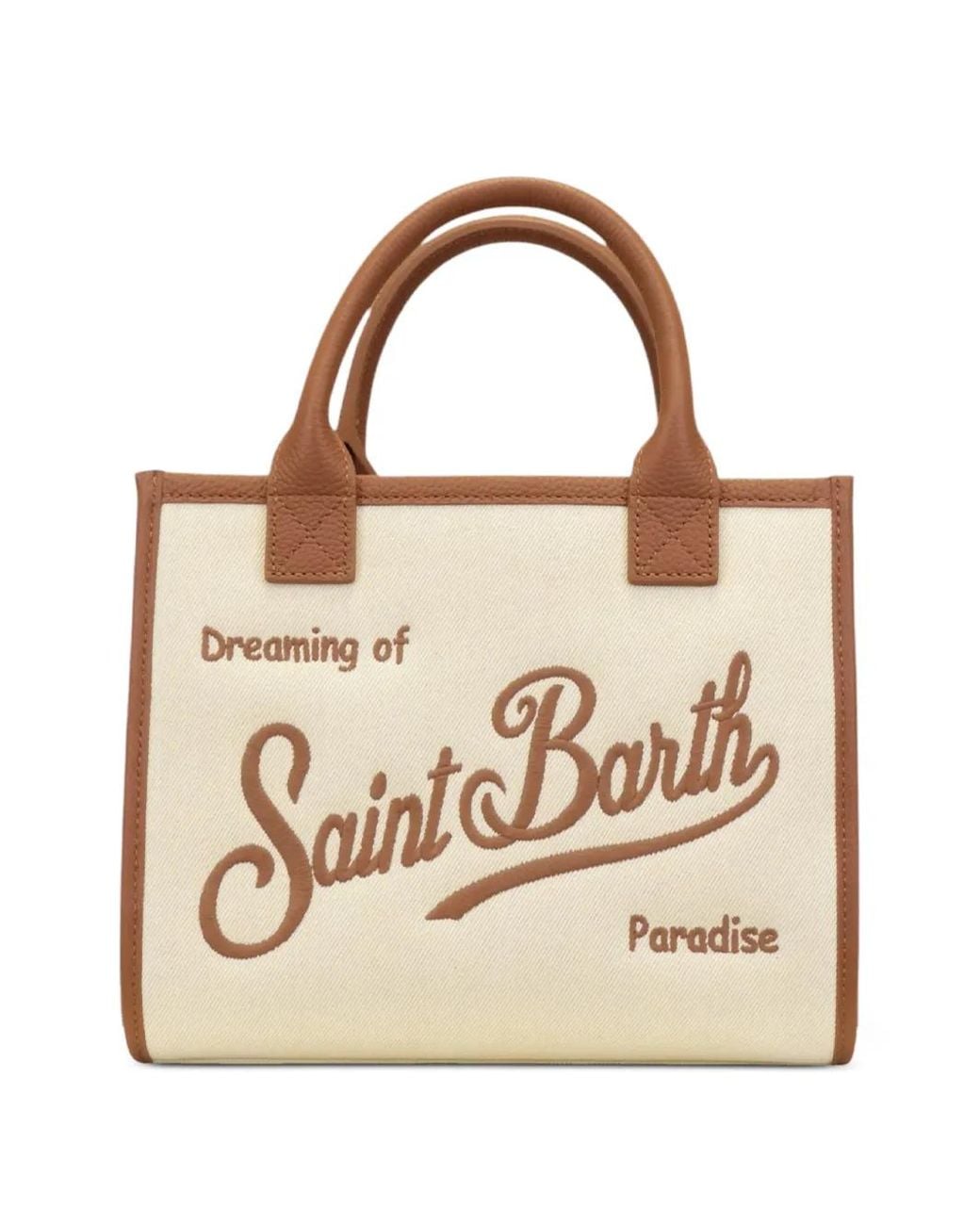 Mc2 Saint Barth Natural Sac Porté Épaule À Logo Brodé