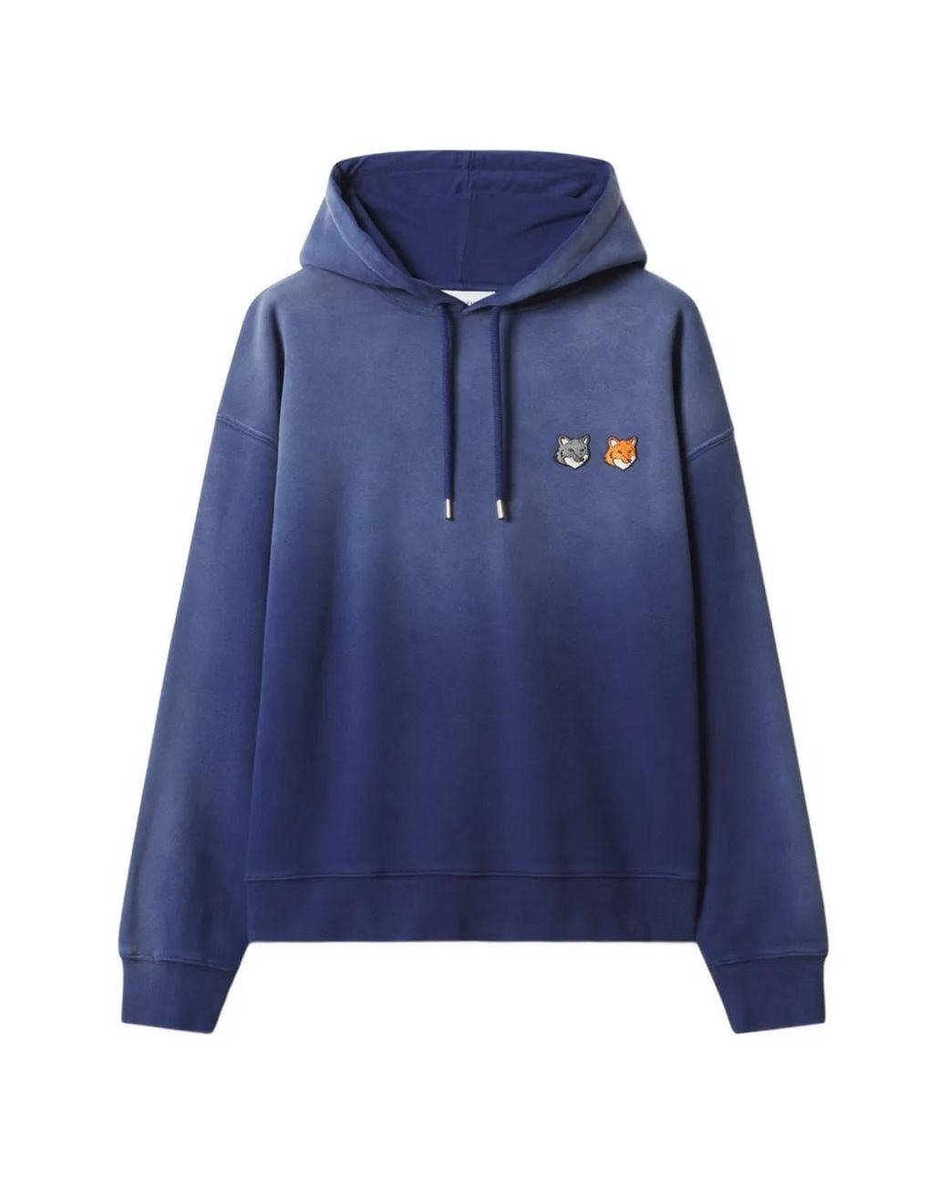 Maison Kitsuné Blue Double Fox Hoodie