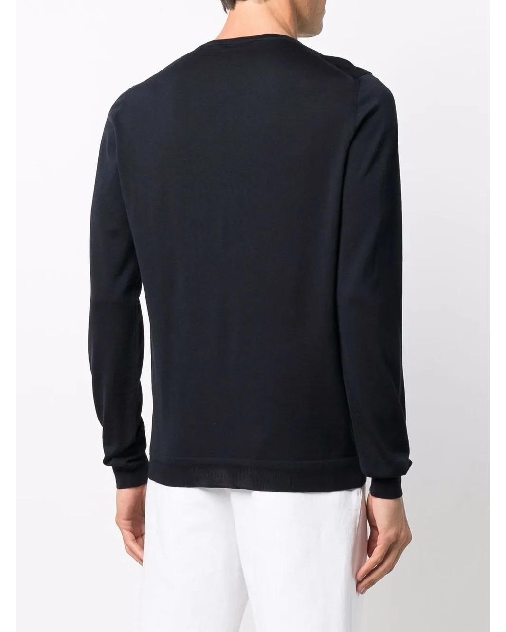 GOES BOTANICAL Blue Crew-Neck Knit Jumper for men