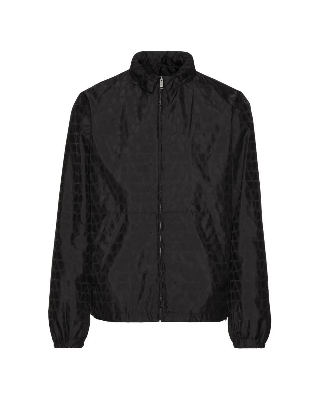 Valentino Garavani Black Toile Iconographe Windbreaker Jacket for men