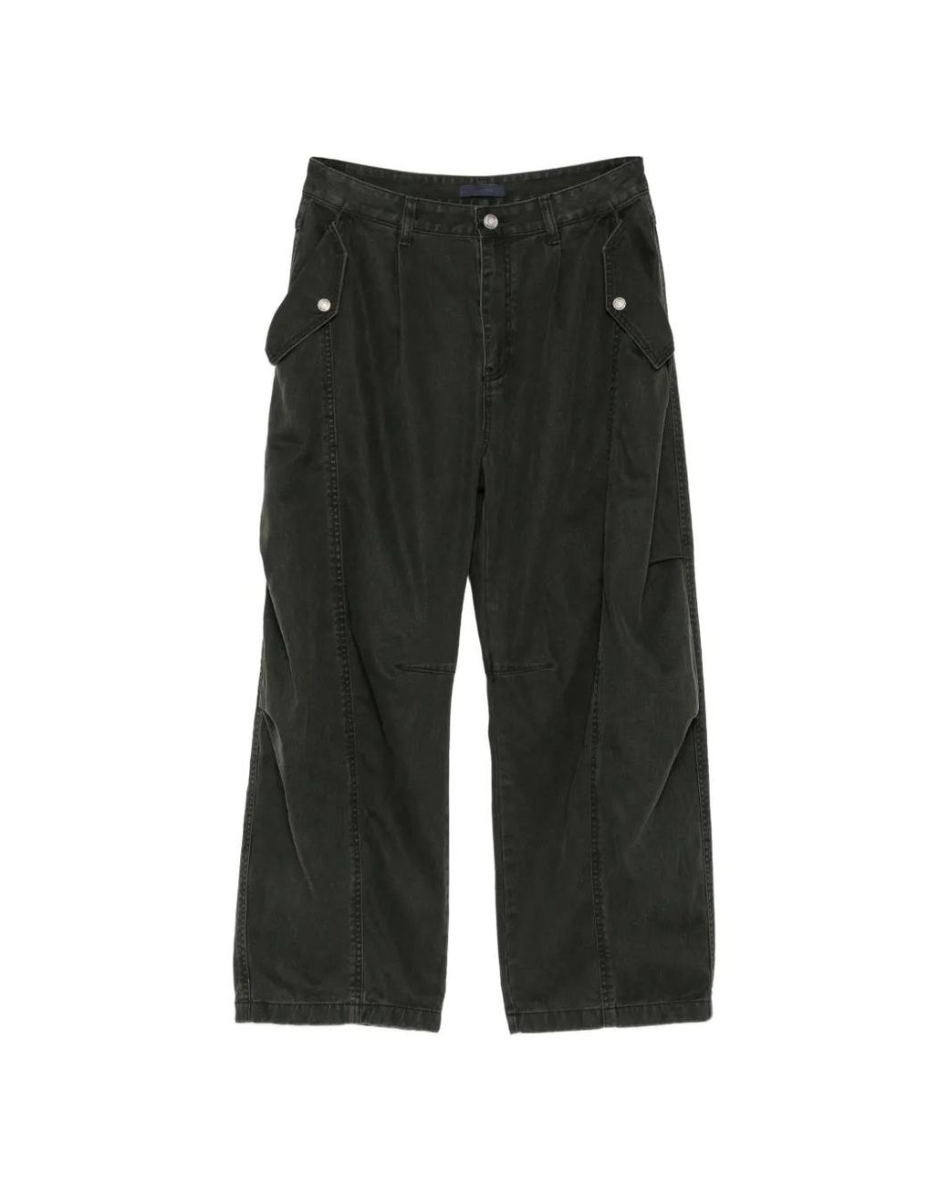 Juun.J Black Logo-Patch Jeans for men