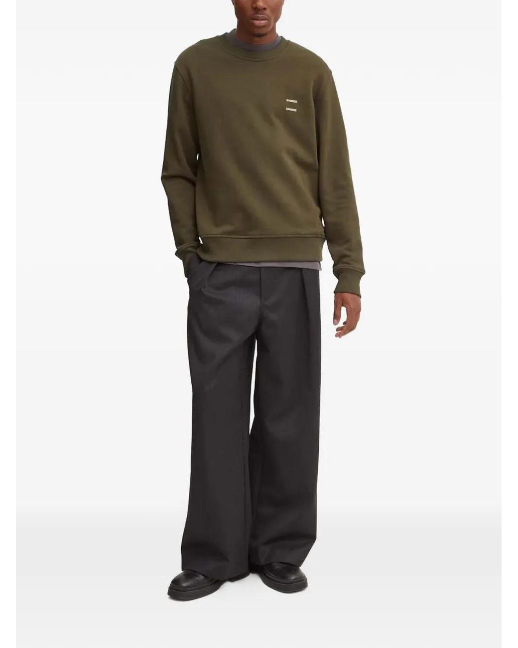Samsøe & Samsøe Green Crew-Neck Sweatshirt for men