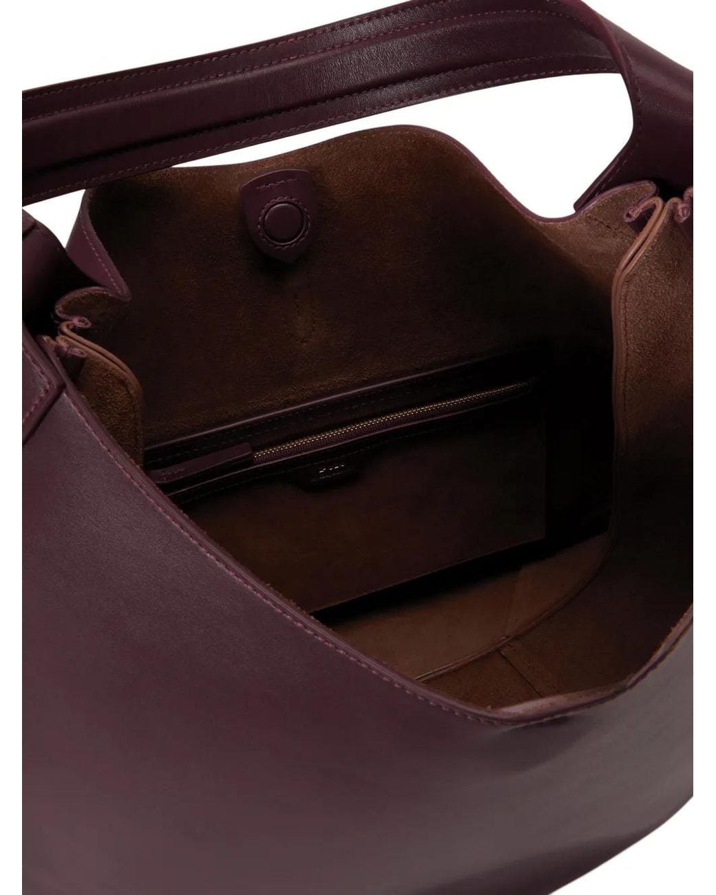 Polo Ralph Lauren Purple Polo Id Large Calfskin Shoulder Bag