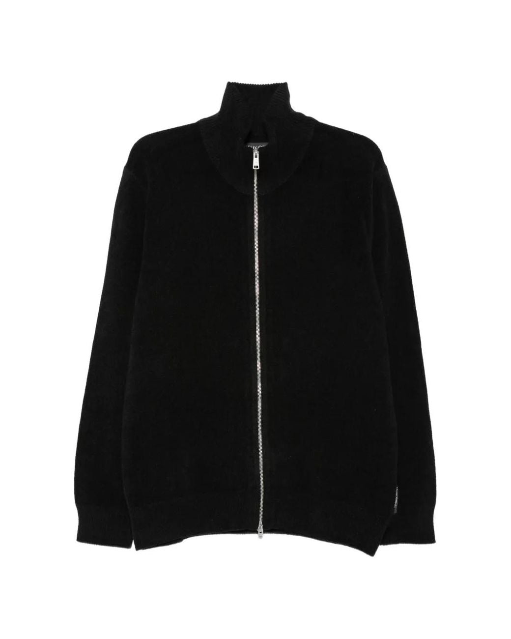Marc O' Polo Black Zip-Up High-Neck Cardigan for men