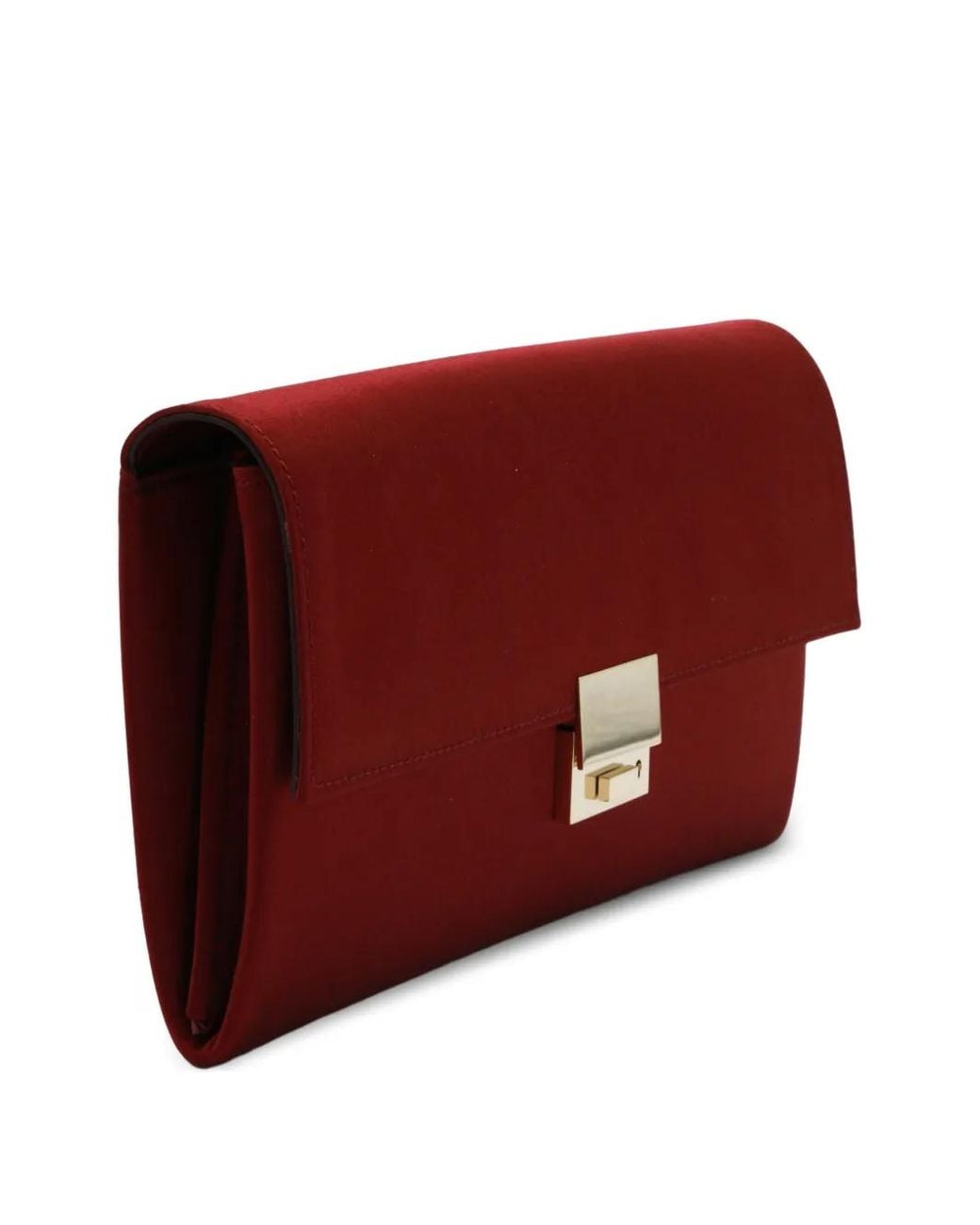 Tom Ford Red Satin-Finish Push-Lock Clutch Bag
