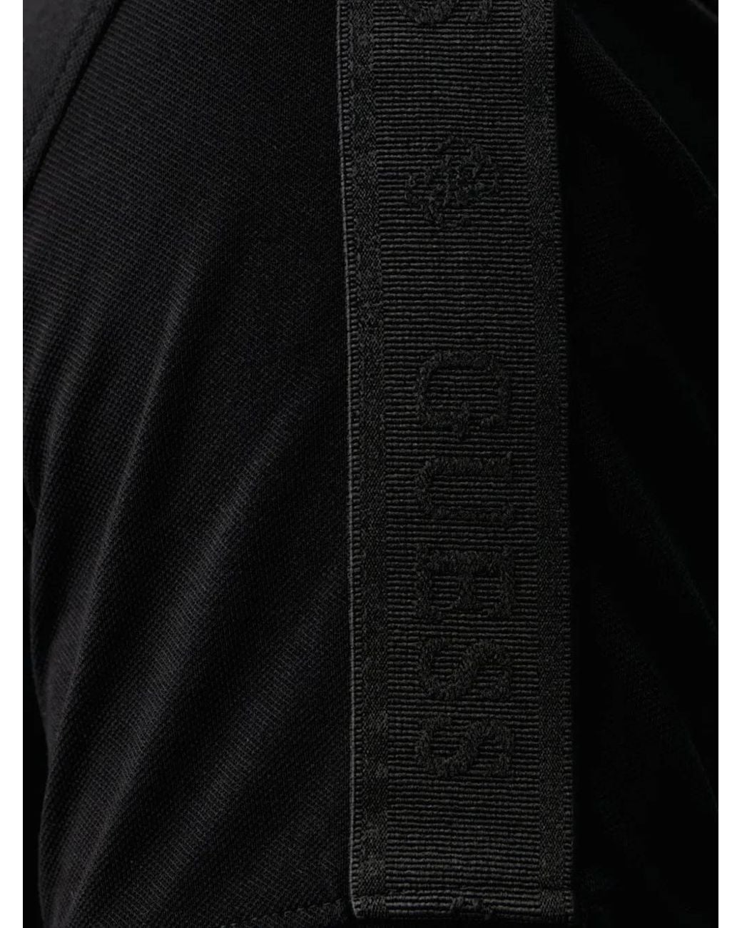 Guess Black Logo-Tape Polo Shirt for men
