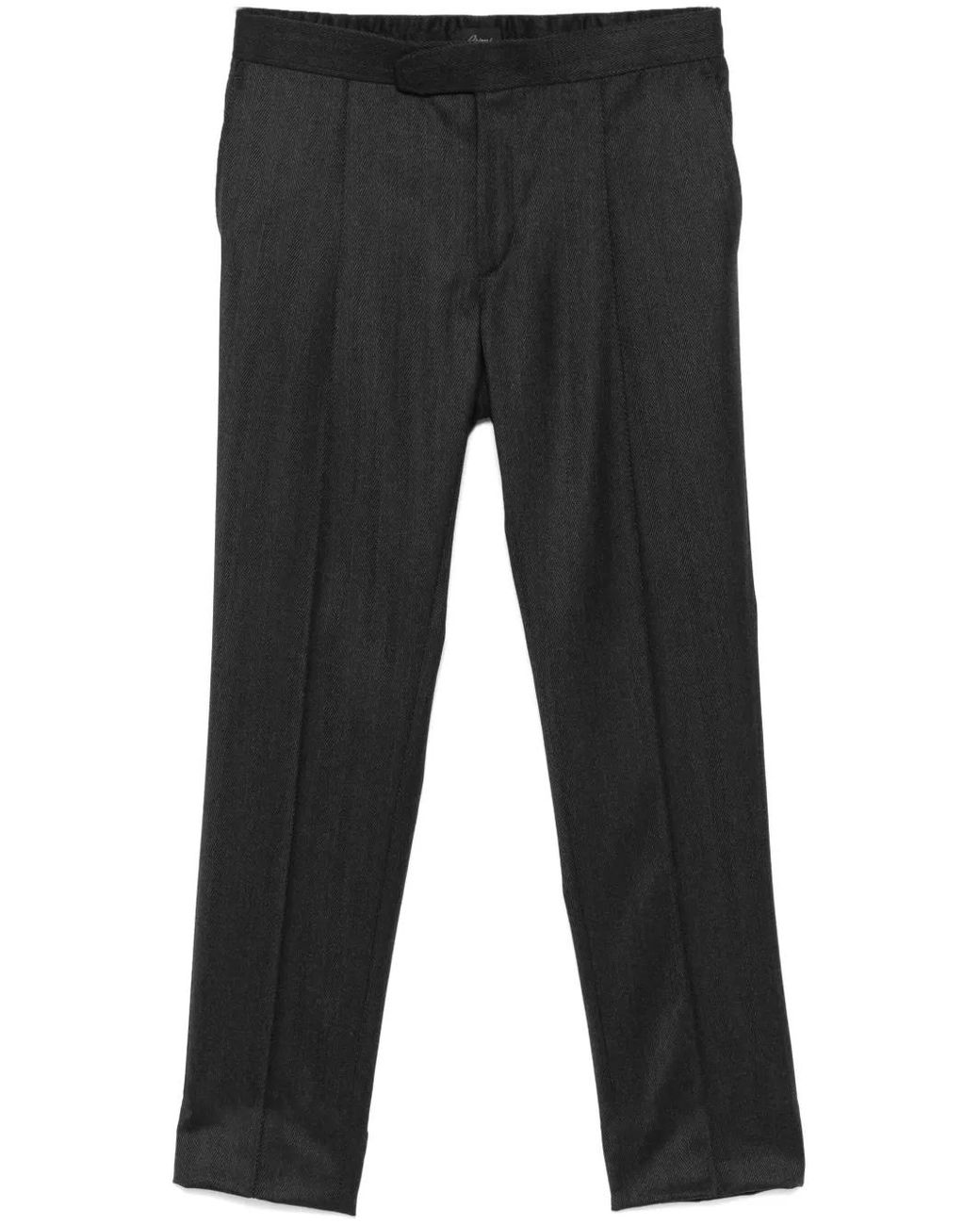 Brioni Black Melbourne Trousers for men