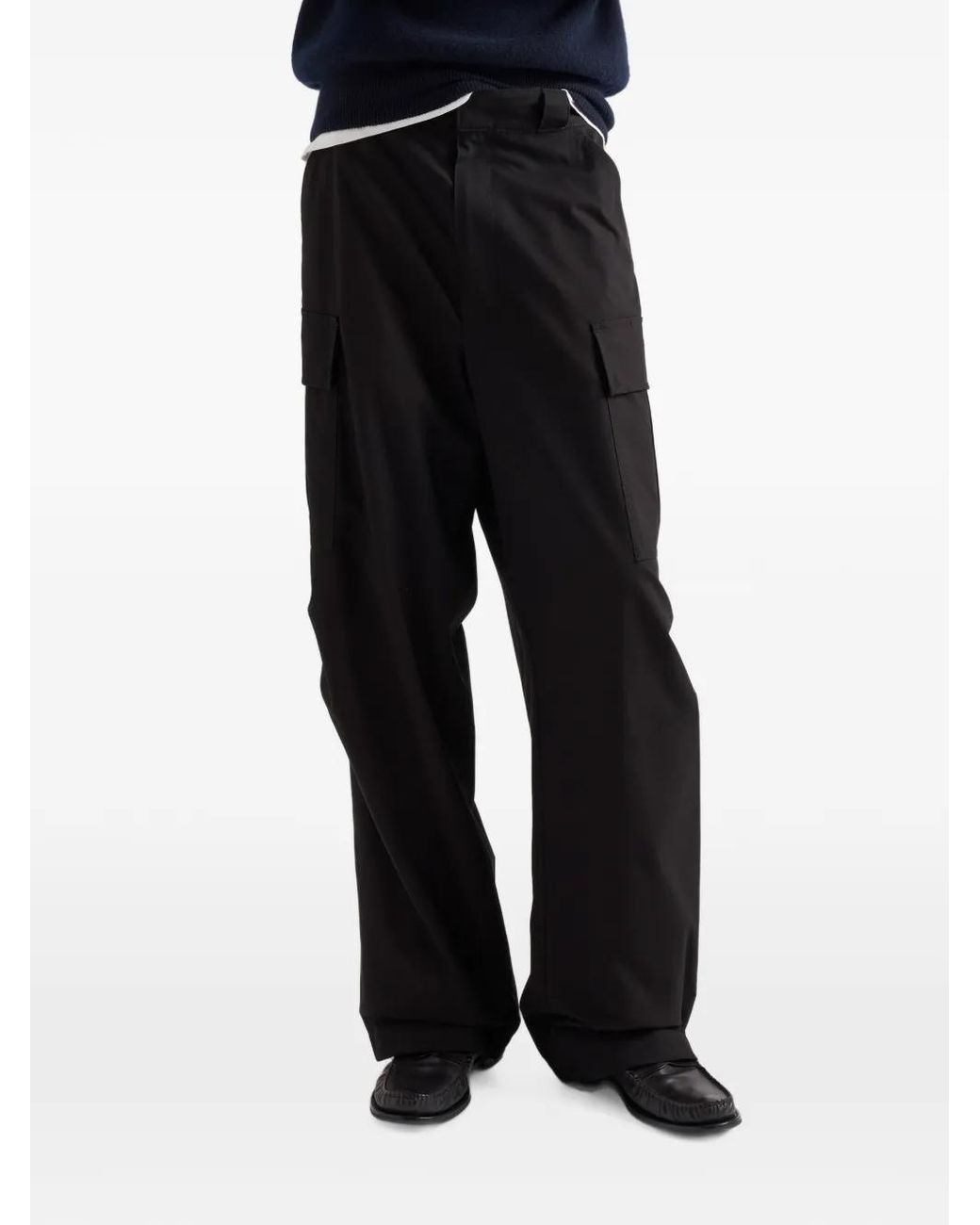 Pantalones De Algodón Prada de hombre de color Black