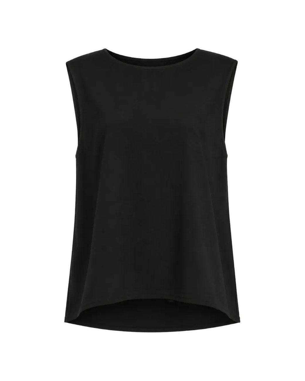 Dusan Black Draped-Back Silk Top