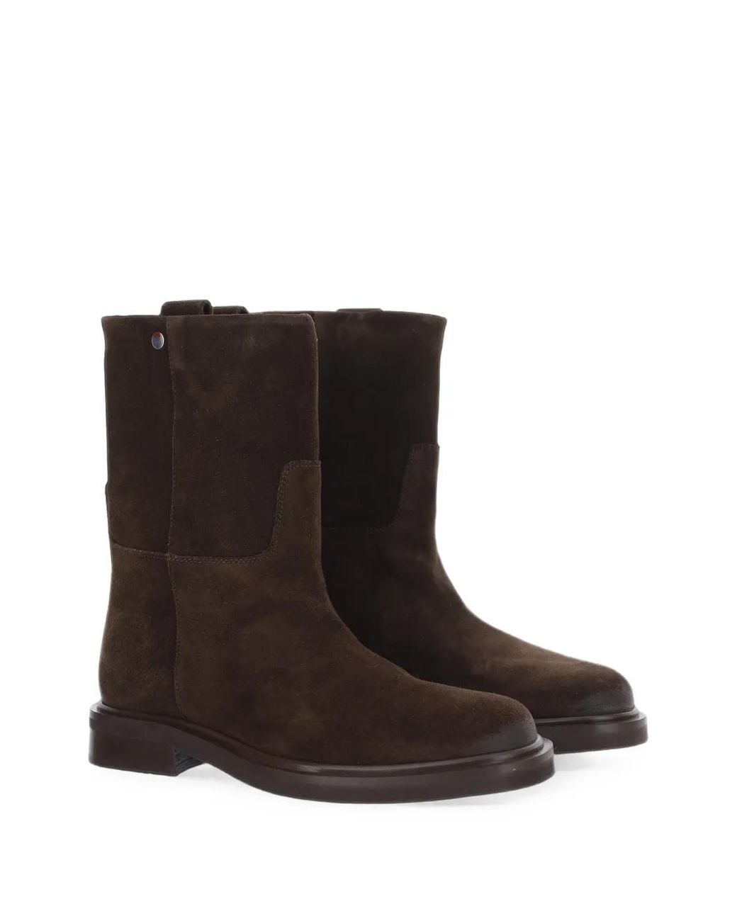 Poeve Brown Suede Ankle Boots